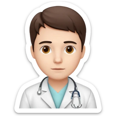 GENERA UN GIOVANE DENTISTA CHE PENSA sticker