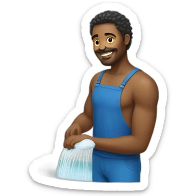 Lavando banheiro sticker