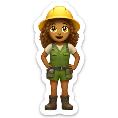 Crunchy forestry girl sticker