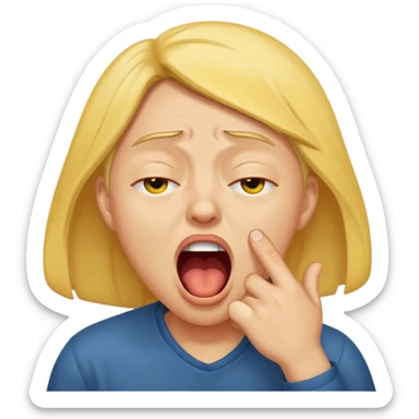 mad and yawning make it yellow tho  sticker