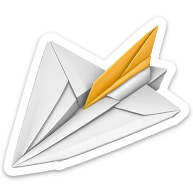 email inbox with paper plane sticker