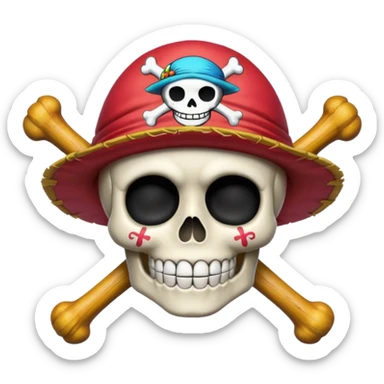 One piece Luffy jolly roget sticker