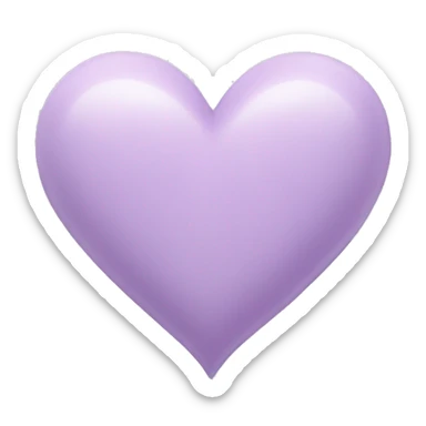 Pastel tone light purple heart sticker