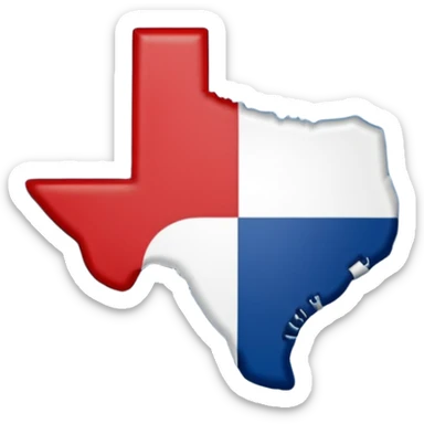 texas state with an x over it sticker