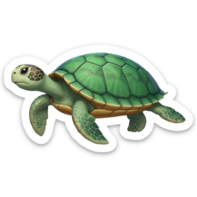 Turtle with a Cinderella dress on and a fart coming out of it sticker