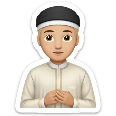 muslim man changing clothes sticker