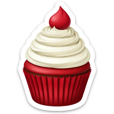 red velvet cupcake sticker