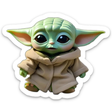 baby yoda in valencia fallas sticker