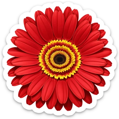 Realistic, ultra detailed, vibrant Gerbera Daisy Gerbera Jamesonii sticker