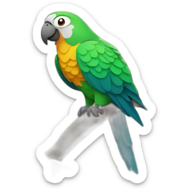 parrot in the autumn forest sticker
