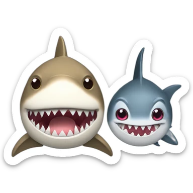 Shark and tuna sticker
