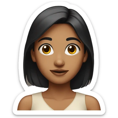 pretty indian girl with black hair  sticker