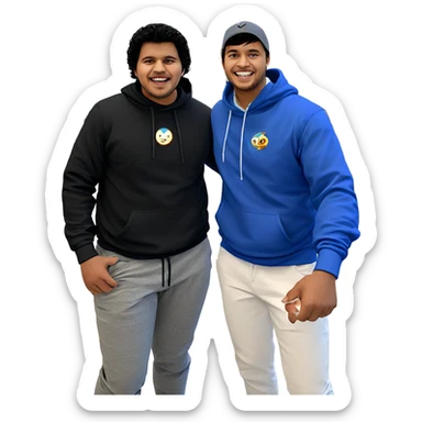 boys in hoodies smiling sticker