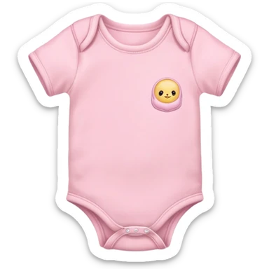 Plain pink pastelbaby’s onesie shirt sticker