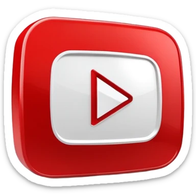 red youtube icon play button sticker
