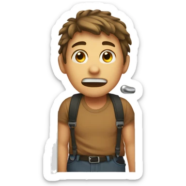 Knocking on a door sticker