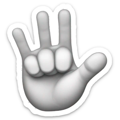 make a smiley face with three fingers thumb index and middle sticker