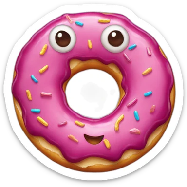 super happy donut sticker