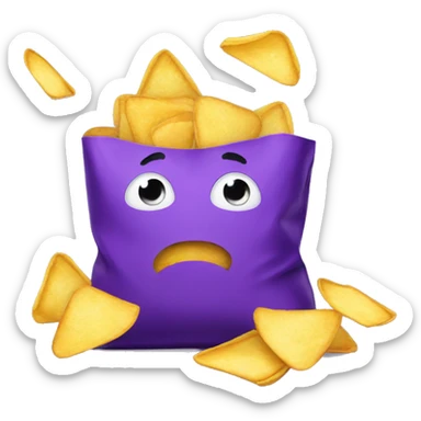 purple bag of chips sticker