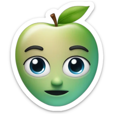 Gaze + apple sticker
