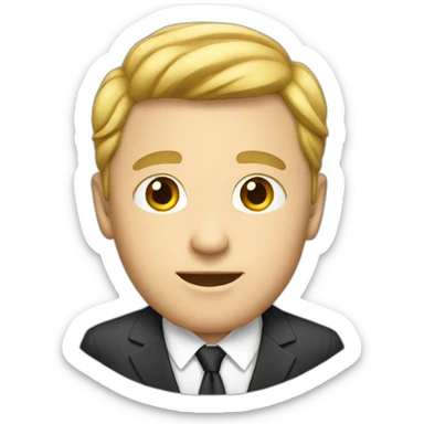 white guy in suit sticker