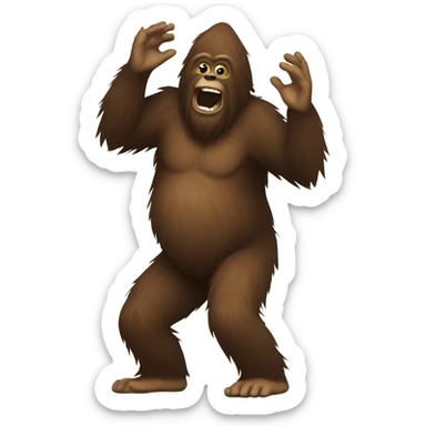 Sasquatch dancing sticker