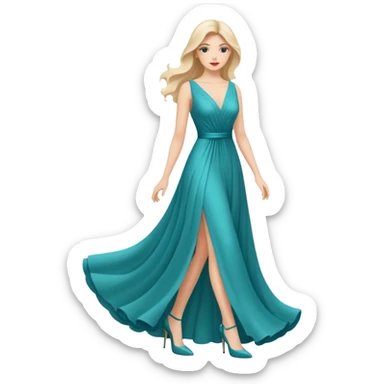 elegant woman in a dress and high heels sticker