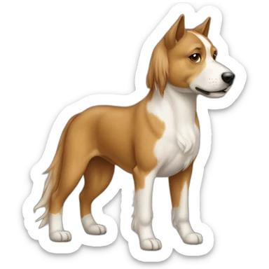 chien qui fait du cheval sticker
