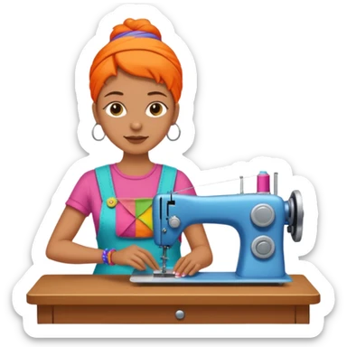 a creative clothing maker sticker