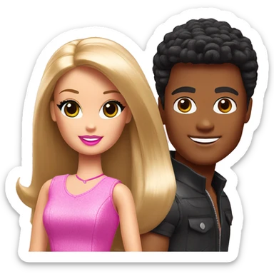 Barbie and Ken sticker