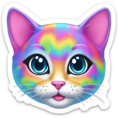 lisa frank cat sticker