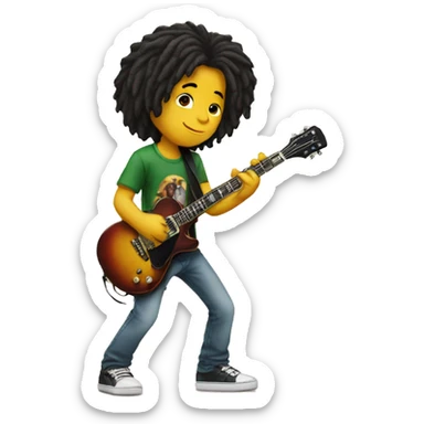 body Bob marley kid with guitar sticker