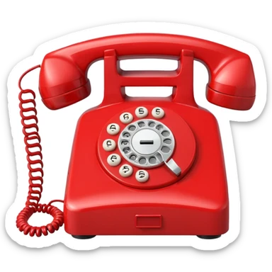 red phone calls sticker