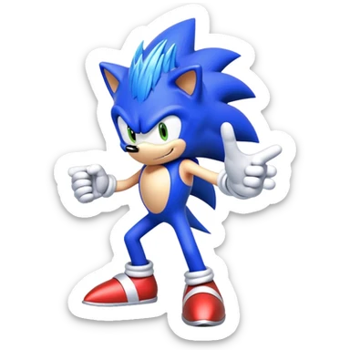 Sonic the blue hedgehog sticker