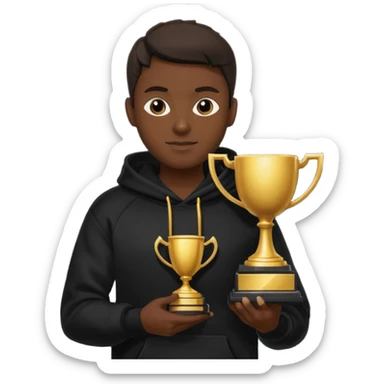 MVP + Tournament +Gaming + Black sweatshirt sticker