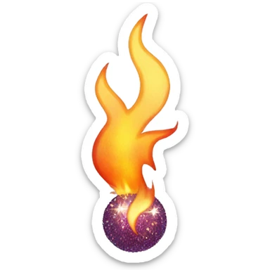 Flame 🔥 with sparkles ✨️  sticker