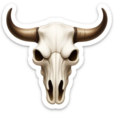 Bull skull sticker