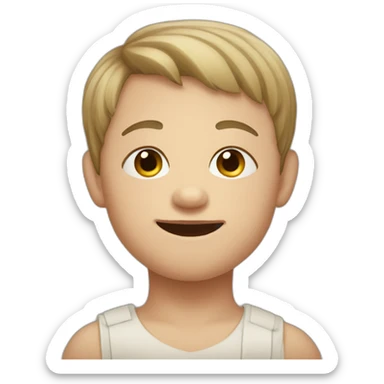 roman boy with down syndrome sticker