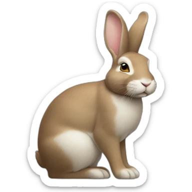 Lapin qui hausse les épaules  sticker