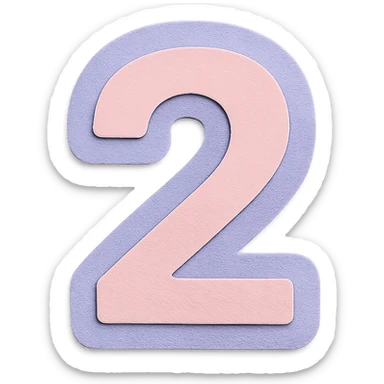 soft pastel simple number icon for bullet journal sticker