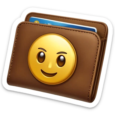 Billetera con un simbolo de honestidad en el medio sticker