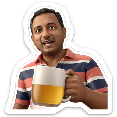 holding a mug of beer sticker