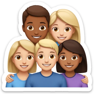 Three friends talking and looking each other sticker