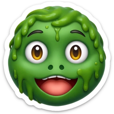 Create an regular circle emoji that is rolling his eyes and super gross sticker