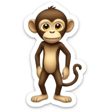artsy monkey full body sticker