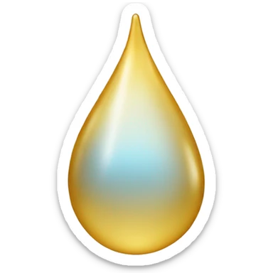 golden water drop sticker