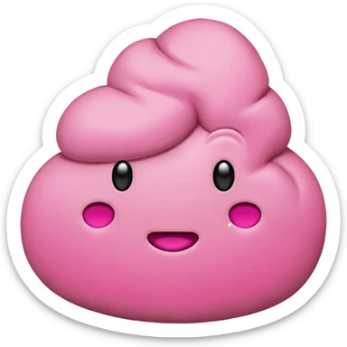 Pink poop emoji sticker