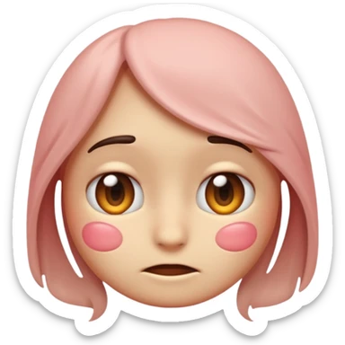 Create a shyness imoji sticker