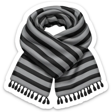 scarf in grey and black stripes sticker