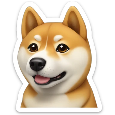 a shiba inu in a meeting sticker